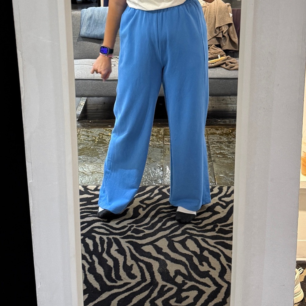 Stylish Women's Wide-Leg Blue Pants